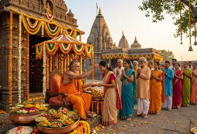 Blessings & Prasad distribution
