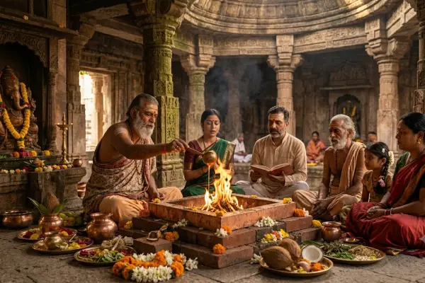 Havan and mantra chanting